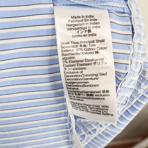 J. Crew Light Blue and White Striped Midi Shirt Dress - Picture 10 of 10